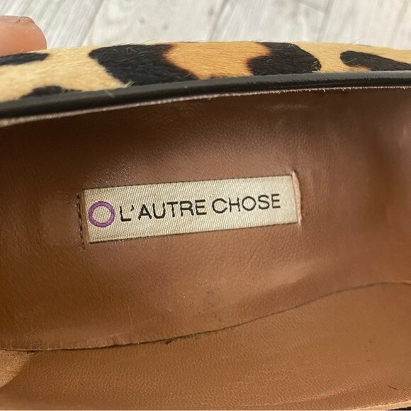 L’Autre Chose- Leopard Print Calf Hair Leather Heels- Sz. 40 - Picture 7 of 11